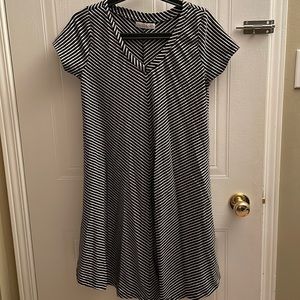 Black and White midi dress